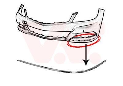 Накладка бампера переднего левая Van Wezel 3097481