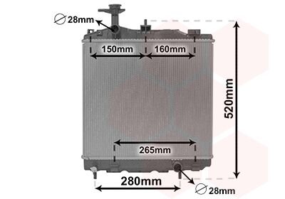 Радиатор охлаждения двигателя Van Wezel 32002266