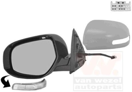 Зеркало наружное заднего вида левое Van Wezel 3274807