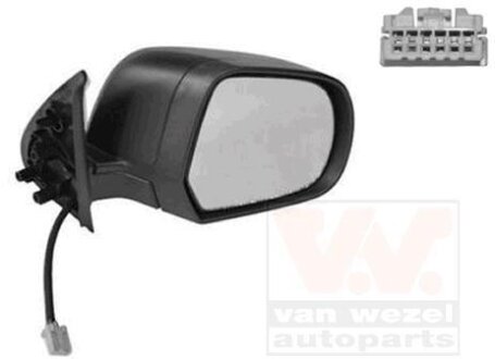 Зеркало наружное заднего вида правое Van Wezel 3334808