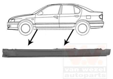 Порог левый Van Wezel 3348103