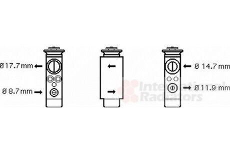 Клапан расширительный кондиционера Van Wezel 37001412