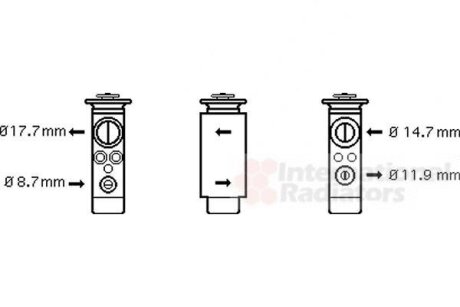 Клапан расширительный кондиционера Van Wezel 37001461