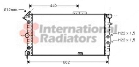 Радиатор охлаждения двигателя Van Wezel 37002173