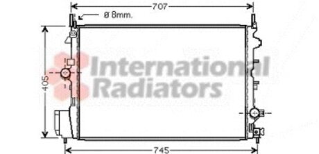 Радиатор охлаждения двигателя Van Wezel 37002396
