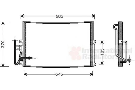 Радиатор кондиционера (Конденсатор) Van Wezel 37005274