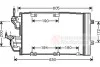 Радіатор кондиціонера Opel Astra H/Zafira 1.3-19CDTI/2.0i 04- Van Wezel 37005454 (фото 3)