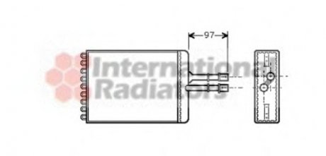 Радіатор пічки Opel Vectra B 1.6-2.5/2.0-2.2DTI 95-03 Van Wezel 37006216