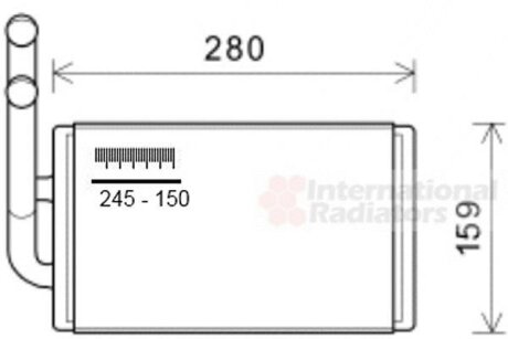 Радиатор отопителя салона Van Wezel 37006570