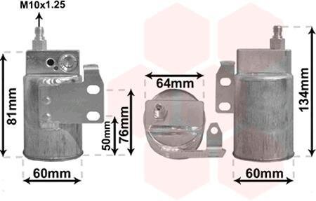 Осушитель кондиционера Van Wezel 3700D143