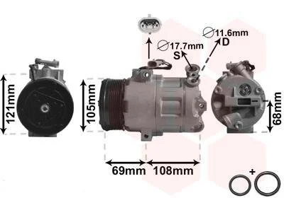 Компрессор кондиционера Van Wezel 3700K358