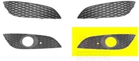 Решетка бампера переднего (заглушка) левая Van Wezel 3748593 (фото 1)