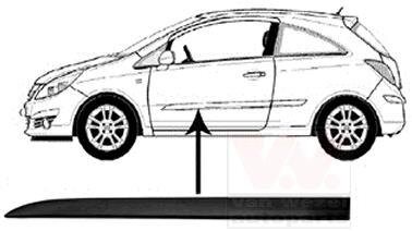 Накладка двери передней левой Van Wezel 3750427