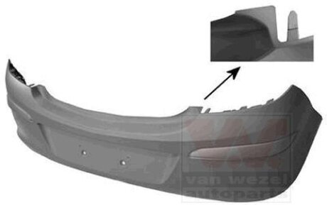 Бампер задний Van Wezel 3750546
