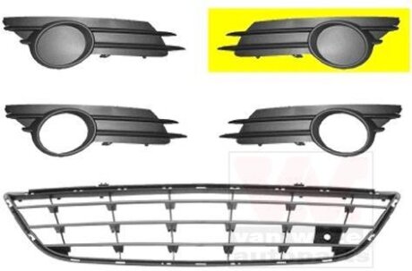 Решетка бампера переднего (заглушка) левая Van Wezel 3750591
