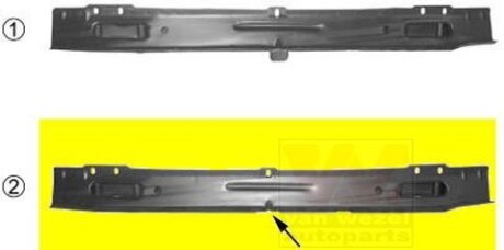 Усилитель бампера Van Wezel 3776682