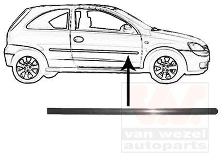 Накладка двери передней правой Van Wezel 3777428