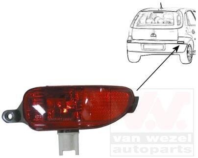 Фонарь противотуманный задний правый Van Wezel 3777928