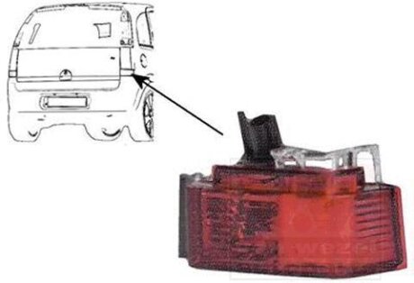 Отражатель света задний правый Van Wezel 3781940