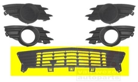 Решетка бампера переднего Van Wezel 3782590