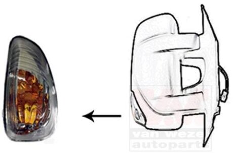 Повторитель указателя поворота в зеркале Van Wezel 3799920