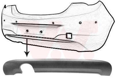 Спойлер бампера заднего Van Wezel 3804509