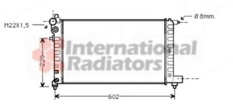 Радиатор охлаждения двигателя Van Wezel 40002004