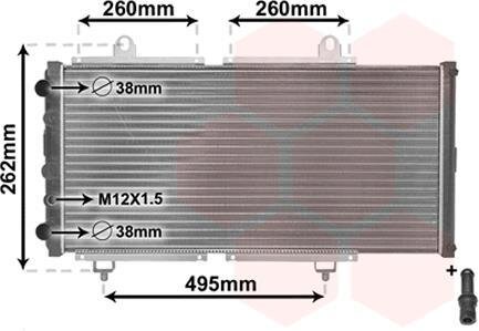 Радиатор охлаждения двигателя Van Wezel 40002033