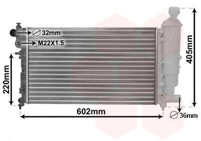 Радиатор охлаждения двигателя Van Wezel 40002216