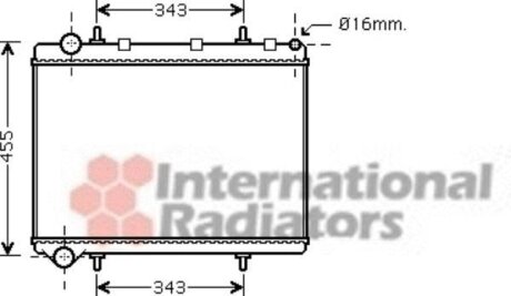 Радиатор охлаждения двигателя Van Wezel 40002259