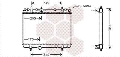 Радиатор охлаждения двигателя Van Wezel 40002265