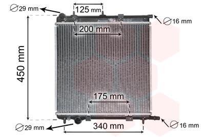 Радиатор охлаждения двигателя Van Wezel 40002289