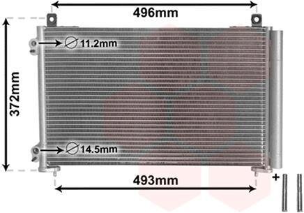 Радиатор кондиционера (Конденсатор) Van Wezel 40005258