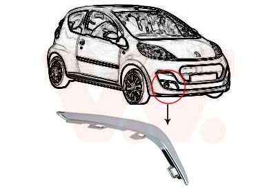 Накладка бампера переднего правая Van Wezel 4021482