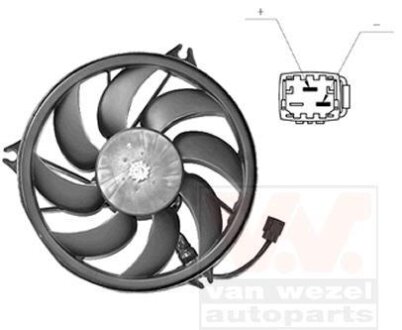 Вентилятор радиатора охлаждения Van Wezel 4028747