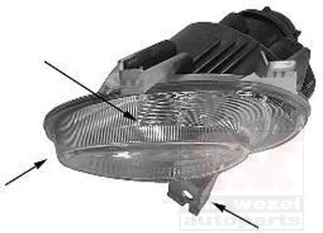 Фара противотуманная левая Van Wezel 4028995