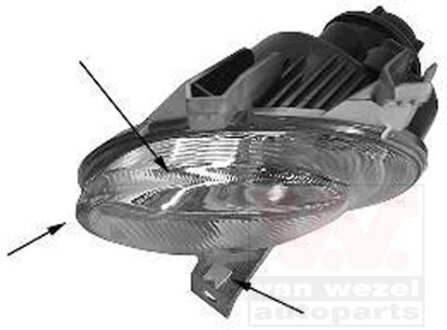 Фара противотуманная левая Van Wezel 4028997