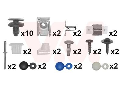 Крепление монтажное бампера, комплект Van Wezel 4029794