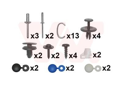 Крепление монтажное бампера, комплект Van Wezel 4032794