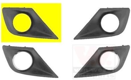 Решетка бампера переднего (заглушка) правая Van Wezel 4033594