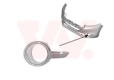 Решетка бампера переднего (заглушка) левая Van Wezel 4034597