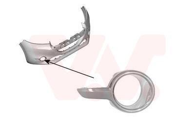 Решетка бампера переднего (заглушка) правая Van Wezel 4034598