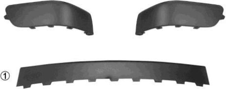 Накладка бампера заднего левая Van Wezel 4040555