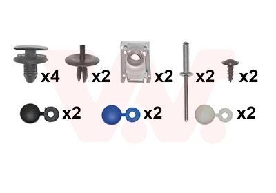 Крепление монтажное бампера, комплект Van Wezel 4040793