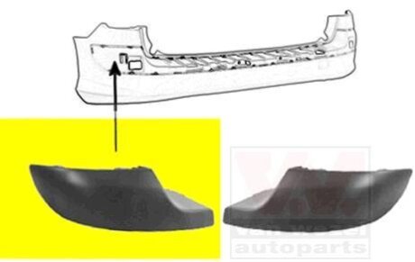 Накладка бампера заднего левая Van Wezel 4042557