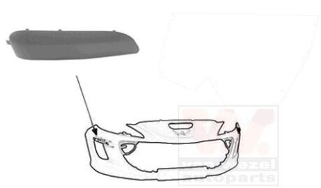 Накладка бампера переднего левая Van Wezel 4042585