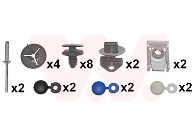 Крепление монтажное бампера, комплект Van Wezel 4042793