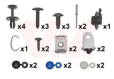 Крепление монтажное бампера, комплект Van Wezel 4060794