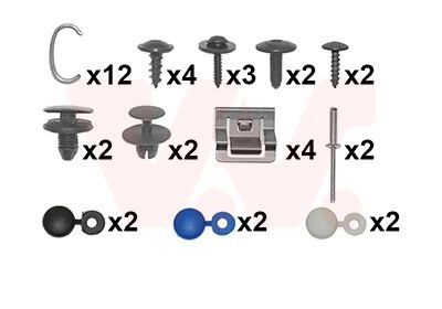 Крепление монтажное бампера, комплект Van Wezel 4077794