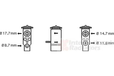 Клапан расширительный кондиционера Van Wezel 43001332